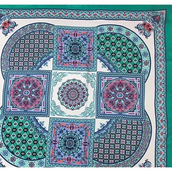Wyoming Traders Wild Rag Charmeuse Taj Mahal Silk Western Scarf - 34.5"
